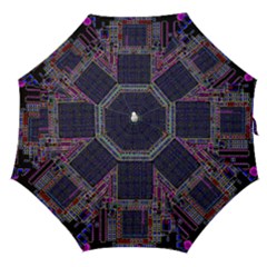 Cad Technology Circuit Board Layout Pattern Straight Umbrellas by BangZart