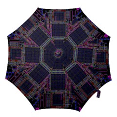 Cad Technology Circuit Board Layout Pattern Hook Handle Umbrellas (small) by BangZart
