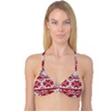 Crimson Knitting Pattern Background Vector Reversible Tri Bikini Top View1