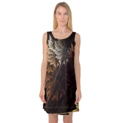 Fractalius Abstract Forests Fractal Fractals Sleeveless Satin Nightdress by BangZart