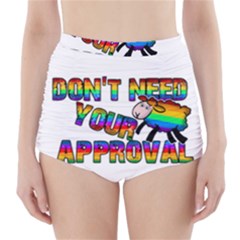 Dont Need Your Approval High-waisted Bikini Bottoms by Valentinaart