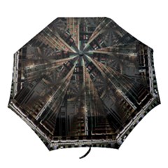 Blacktechnology Circuit Board Electronic Computer Folding Umbrellas by BangZart