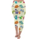 Group Of Funny Dinosaurs Graphic Capri Winter Leggings  View4