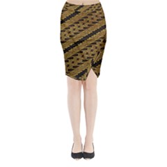 Traditional Art Indonesian Batik Midi Wrap Pencil Skirt by BangZart