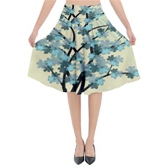 Branches Field Flora Forest Fruits Flared Midi Skirt by Nexatart