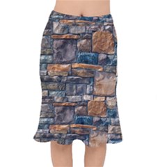 Brick Wall Pattern Mermaid Skirt by BangZart