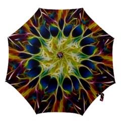Skulls Multicolor Fractalius Colors Colorful Hook Handle Umbrellas (small) by BangZart