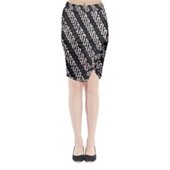 Batik Jarik Parang Midi Wrap Pencil Skirt by BangZart