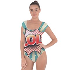 Lol Comic Speech Bubble  Vector Illustration Short Sleeve Leotard  by BangZart