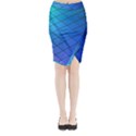 Blue Pattern Plain Cartoon Midi Wrap Pencil Skirt View1