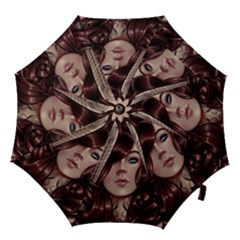 Beautiful Women Fantasy Art Hook Handle Umbrellas (small) by BangZart