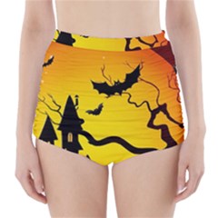 Halloween Night Terrors High-waisted Bikini Bottoms by BangZart