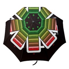 Black Energy Battery Life Folding Umbrellas by BangZart