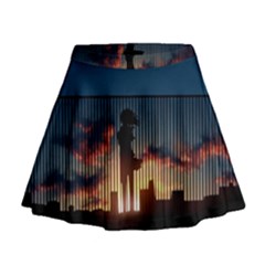 Art Sunset Anime Afternoon Mini Flare Skirt by BangZart