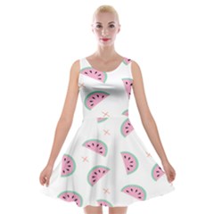 Watermelon Wallpapers  Creative Illustration And Patterns Velvet Skater Dress by BangZart