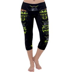 Beetles Insects Bugs Capri Yoga Leggings by BangZart