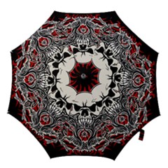 Skull Tribal Hook Handle Umbrellas (small) by Valentinaart