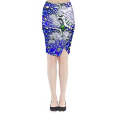 Fractal Fantasy 717c Midi Wrap Pencil Skirt by Fractalworld