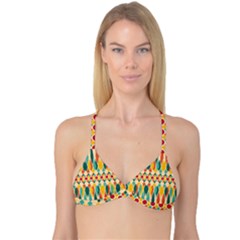Festive Pattern Reversible Tri Bikini Top by linceazul