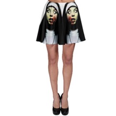 Horror Nuns Skater Skirt by Valentinaart