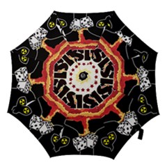 Nuclear Explosion Trump And Kim Jong Hook Handle Umbrellas (medium) by Valentinaart