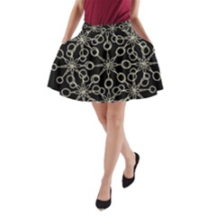 Ornate Chained Atrwork A-line Pocket Skirt by dflcprints