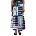 Distressed Pattern Flared Maxi Skirt View1