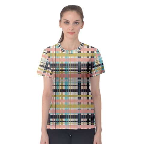 Plaid Pattern Women s Sport Mesh Tee by linceazul