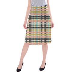 Plaid Pattern Midi Beach Skirt by linceazul