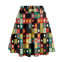 Colors On Black High Waist Skirt by linceazul