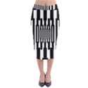 Black Stripes Endless Window Midi Pencil Skirt View1