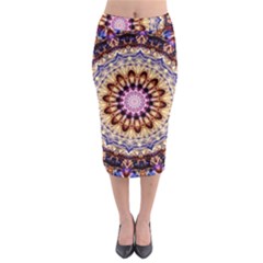 Dreamy Mandala Midi Pencil Skirt by designworld65
