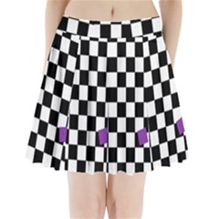 Dropout Purple Check Pleated Mini Skirt by designworld65