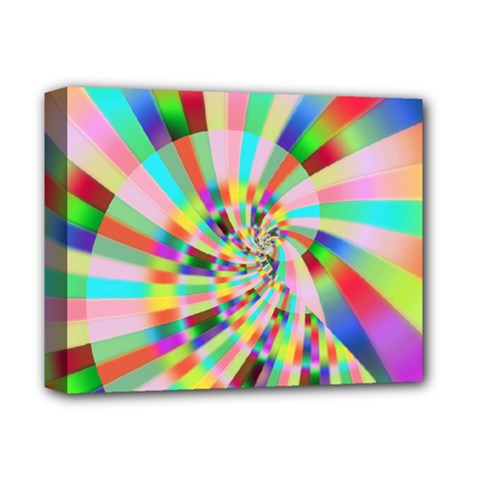Irritation Funny Crazy Stripes Spiral Deluxe Canvas 14  X 11  by designworld65