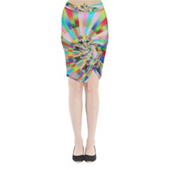 Irritation Funny Crazy Stripes Spiral Midi Wrap Pencil Skirt by designworld65