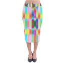 Multicolored Irritation Stripes Velvet Midi Pencil Skirt View1