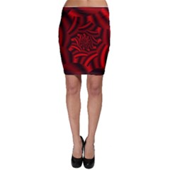 Metallic Red Rose Bodycon Skirt by designworld65