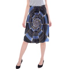 Midnight Crazy Dart Midi Beach Skirt by designworld65