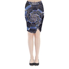Midnight Crazy Dart Midi Wrap Pencil Skirt by designworld65
