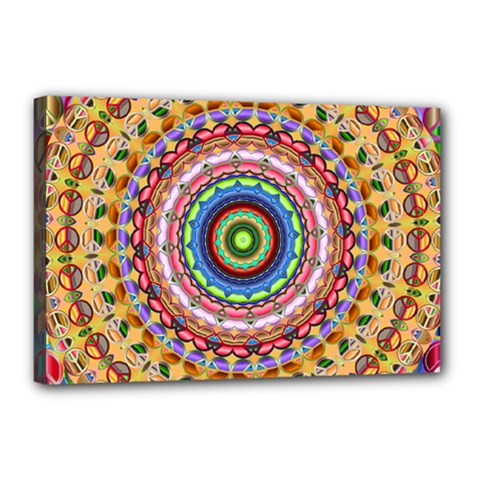 Peaceful Mandala Canvas 18  X 12  by designworld65