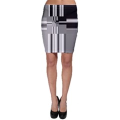 Black And White Endless Window Bodycon Skirt by designworld65