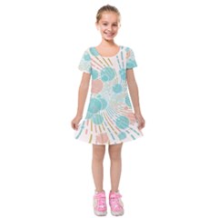 Bubbles Kids  Short Sleeve Velvet Dress by linceazul