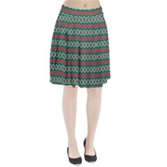 Ethnic Geometric Pattern Pleated Skirt by linceazul