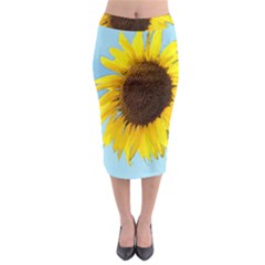 Sunflower Midi Pencil Skirt by Valentinaart