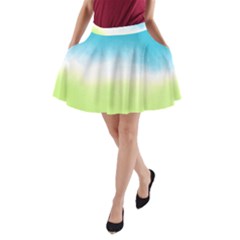 Ombre A-line Pocket Skirt by ValentinaDesign