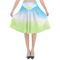 Ombre Flared Midi Skirt by ValentinaDesign
