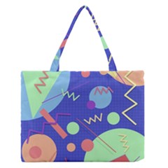 Memphis #42 Zipper Medium Tote Bag by RockettGraphics