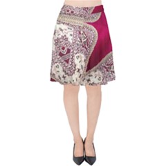 Morocco Motif Pattern Travel Velvet High Waist Skirt by Nexatart