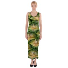 Pineapple Pattern Fitted Maxi Dress by Nexatart