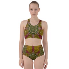 Mandala In Metal And Pearls Racer Back Bikini Set by pepitasart